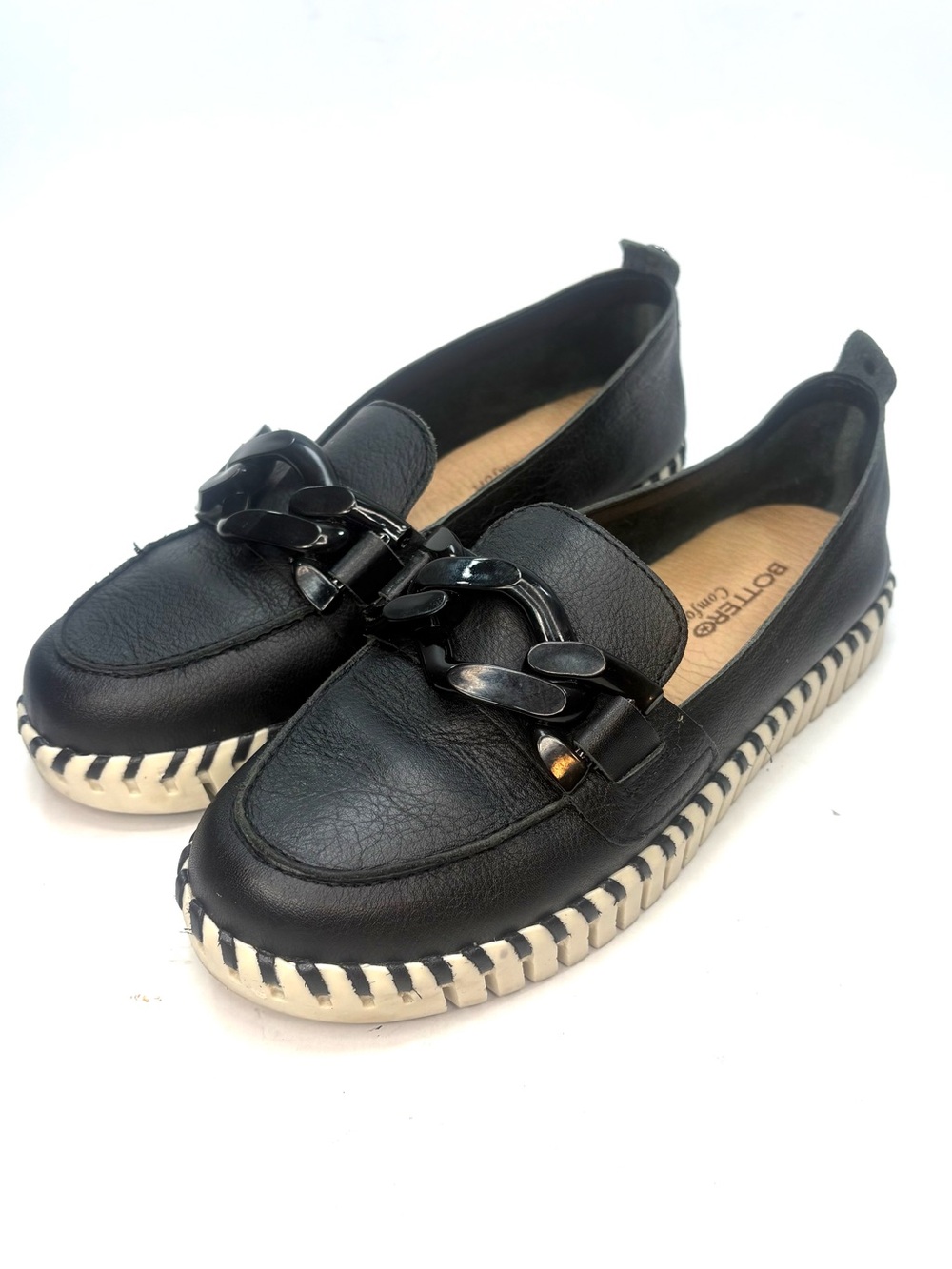 Bottero Black Leather Tennis Shoes | 5